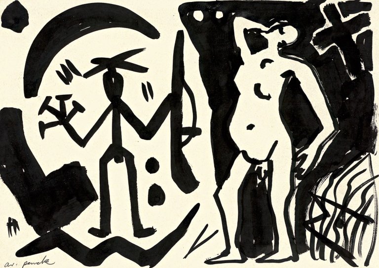 Auf diesem Bild ist das folgende Kunstwerk zu sehen: A.R. Penck. Ohne Titel. 1983.