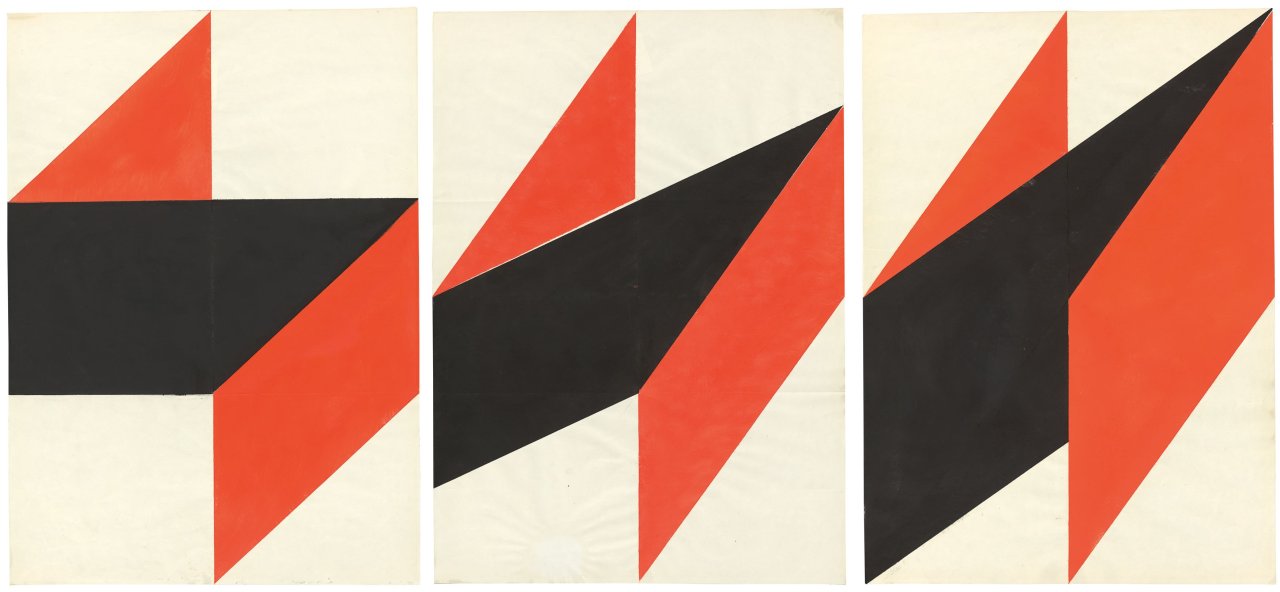 This picture shows the following artwork: Hermann Glöckner. „Drei Phasen“. 1980.