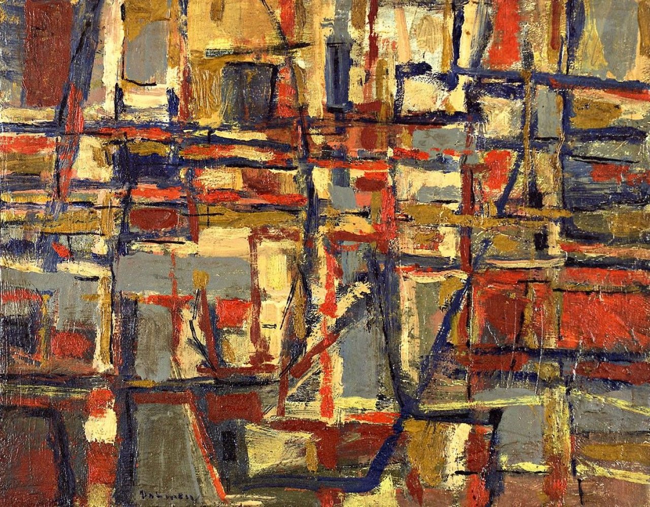 Auf diesem Bild ist das folgende Kunstwerk zu sehen: Karl Fred Dahmen. Ohne Titel. 1954.