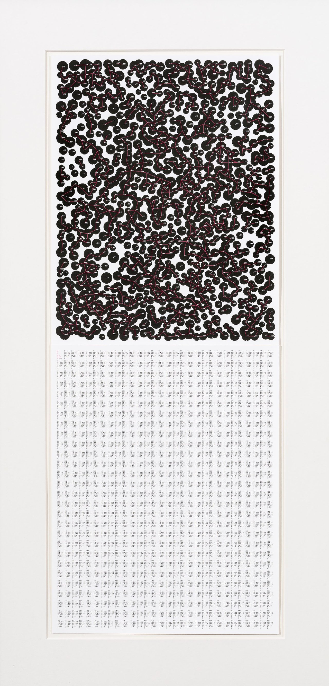 Auf diesem Bild ist das folgende Kunstwerk zu sehen: Casey Reas. „Process 4 (Form 1) + (Data 1)“. 2005.