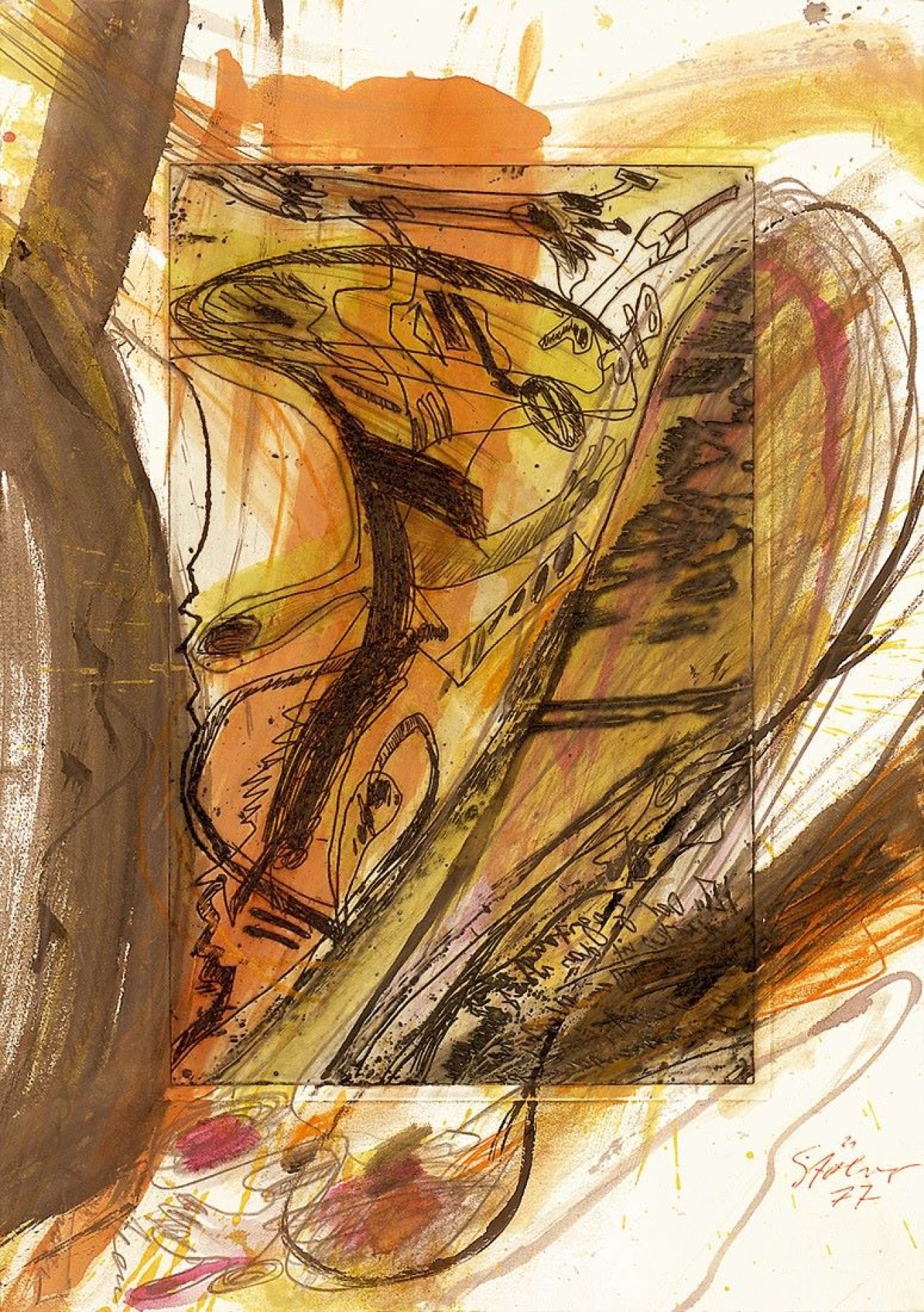 Auf diesem Bild ist das folgende Kunstwerk zu sehen: Walter Stöhrer. Ohne Titel. 1977.