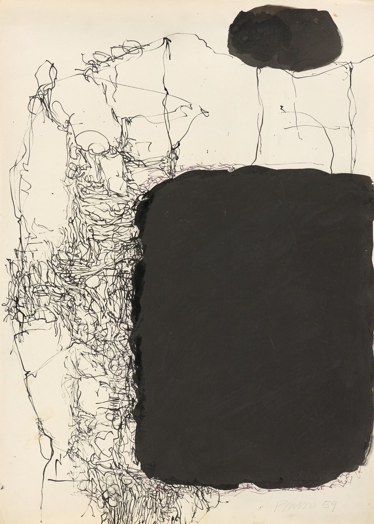 This picture shows the following artwork: Georg Karl Pfahler. „Ohne Titel“. 1959.