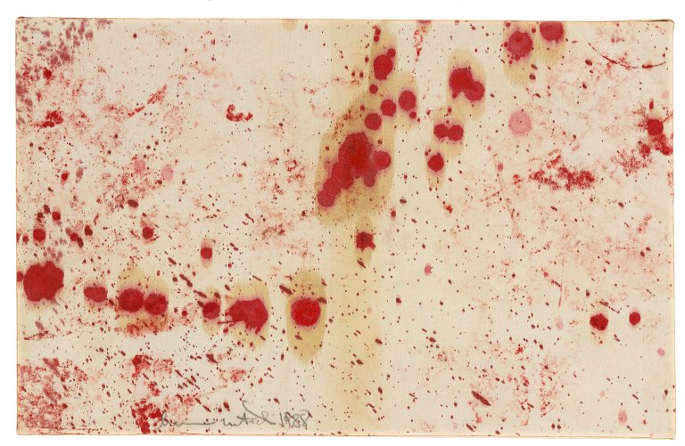 Auf diesem Bild ist das folgende Kunstwerk zu sehen: Hermann Nitsch. Ohne Titel. 1988.