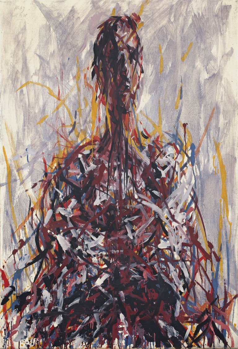 Auf diesem Bild ist das folgende Kunstwerk zu sehen: Max Uhlig. „Halbfigur – sitzende Frau“. 1978.