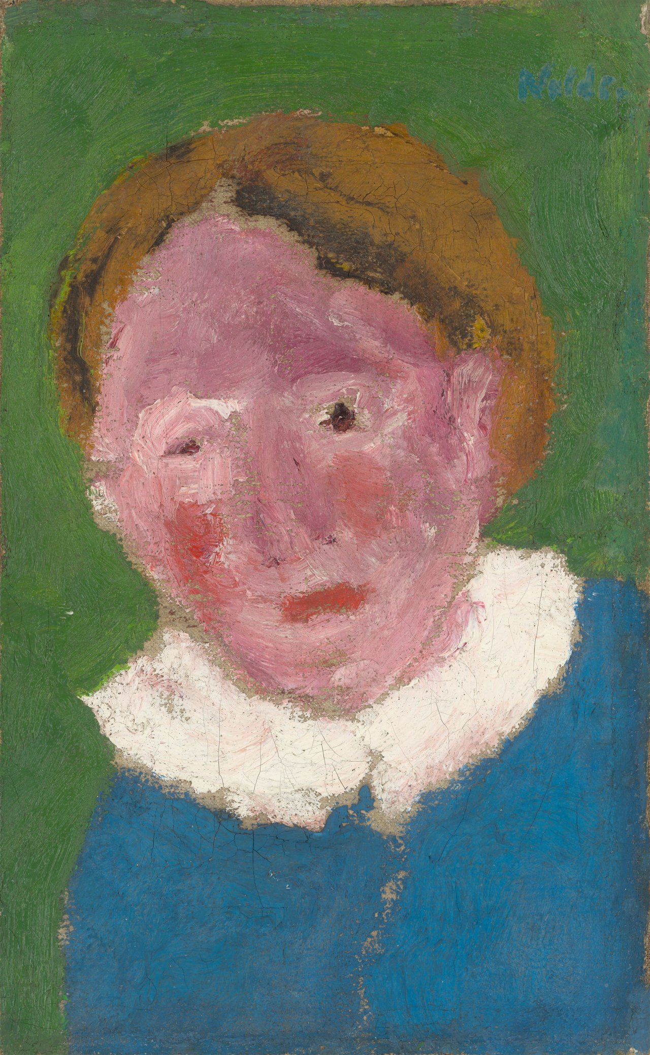 This picture shows the following artwork: Emil Nolde. ”Kleines blondes Mädchen”. 1918.