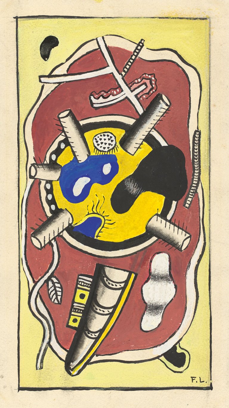 Auf diesem Bild ist das folgende Kunstwerk zu sehen: Fernand Léger. Ohne Titel. Um 1940.