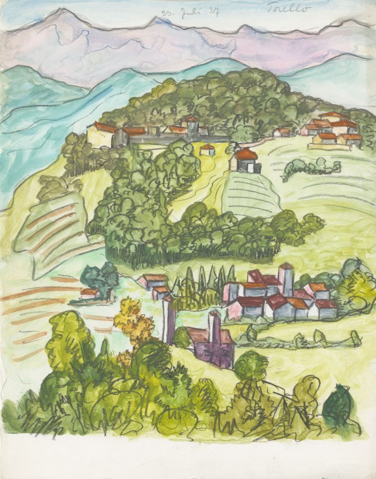 Auf diesem Bild ist das folgende Kunstwerk zu sehen: Hermann Hesse. Torello (23. Juli 27). 1927.
