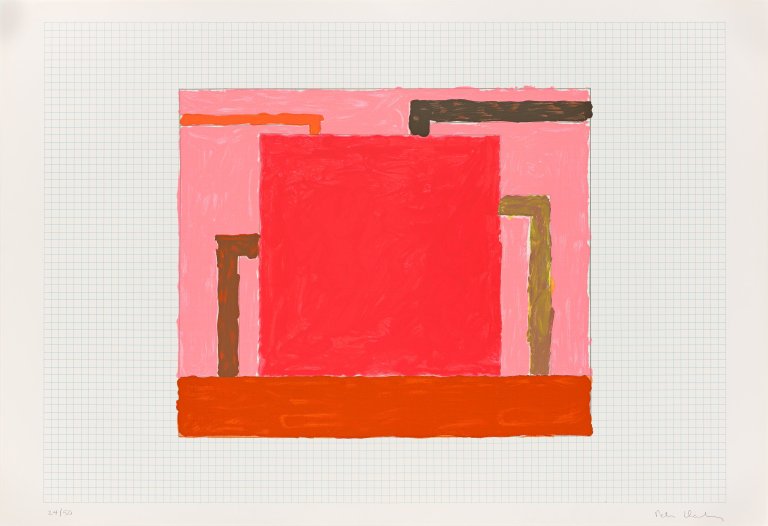 Auf diesem Bild ist das folgende Kunstwerk zu sehen: Peter Halley. „Core“ / „Fluke“ / „Display“. 1991.