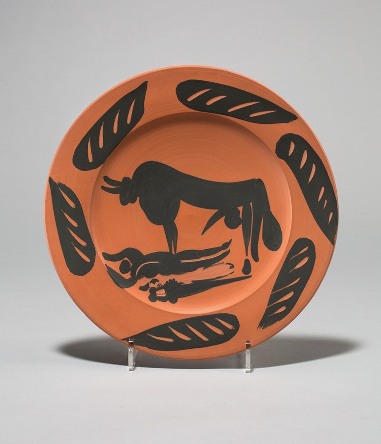 Auf diesem Bild ist das folgende Kunstwerk zu sehen: Pablo Picasso. „Scène de tauromachie“. 1957.