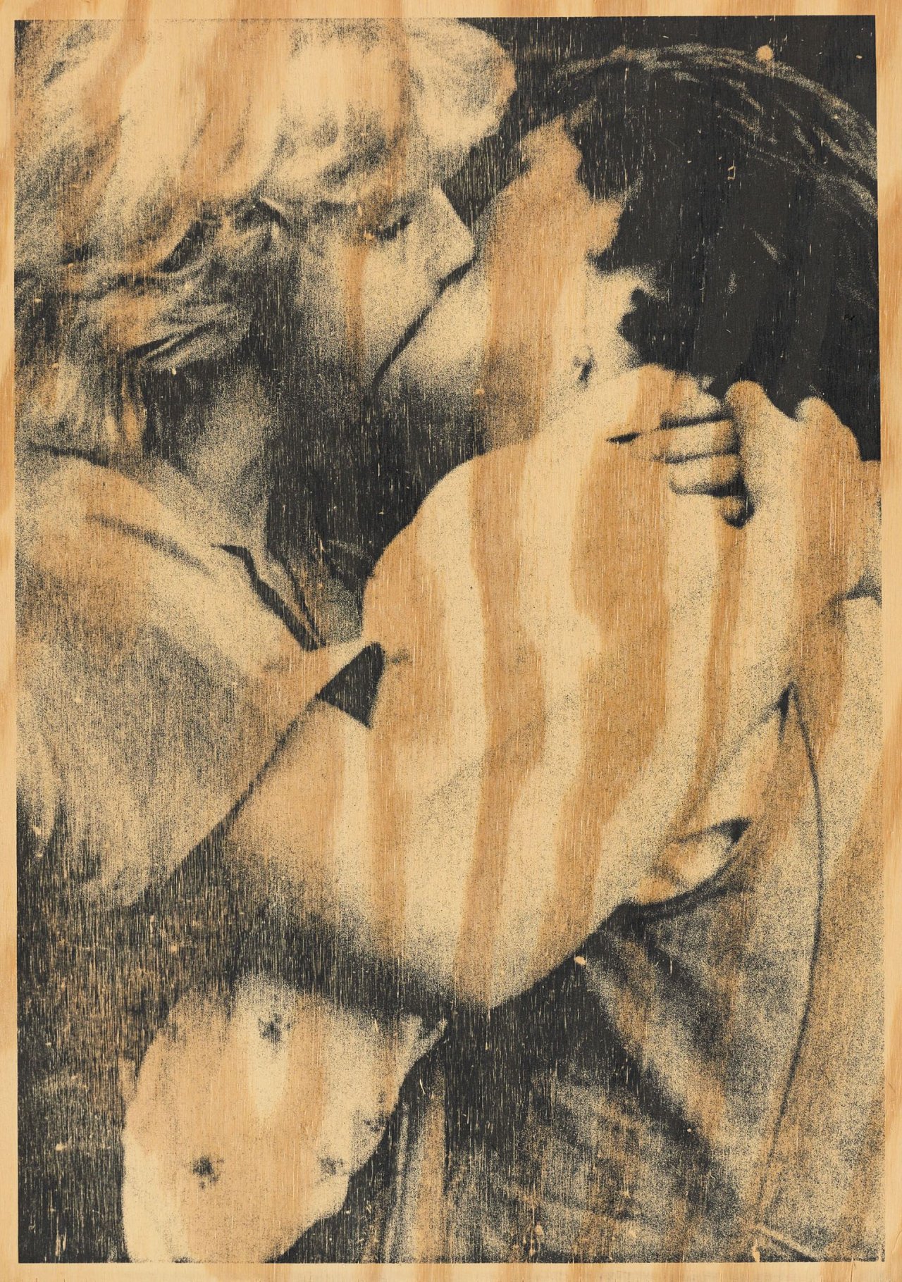 Auf diesem Bild ist das folgende Kunstwerk zu sehen: Stephan Balkenhol. „Kuss 3“. 2000.