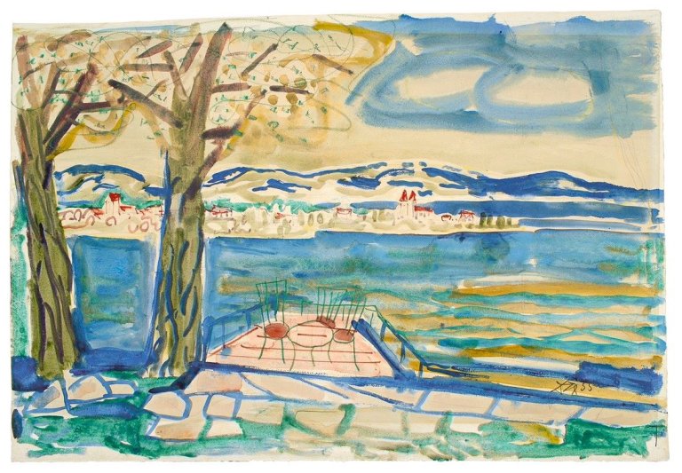 Auf diesem Bild ist das folgende Kunstwerk zu sehen: Otto Dix. „Allensbach-Seeweg“. 1955.