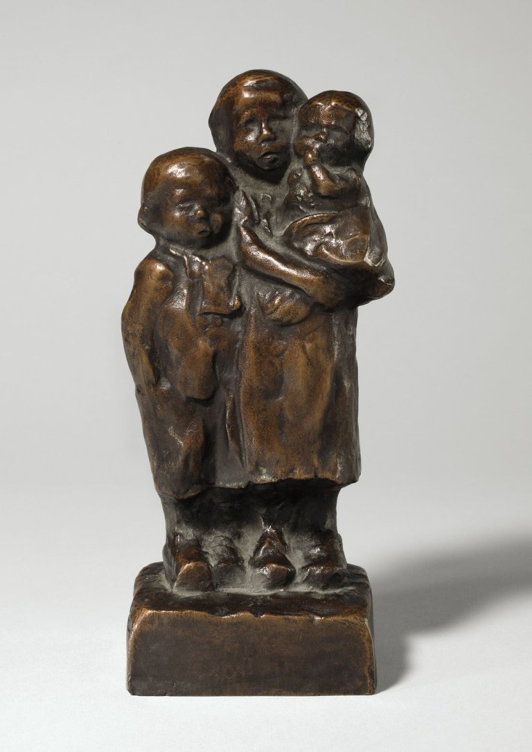 Auf diesem Bild ist das folgende Kunstwerk zu sehen: Käthe Kollwitz. „Kindergruppe“. 1937/1938.