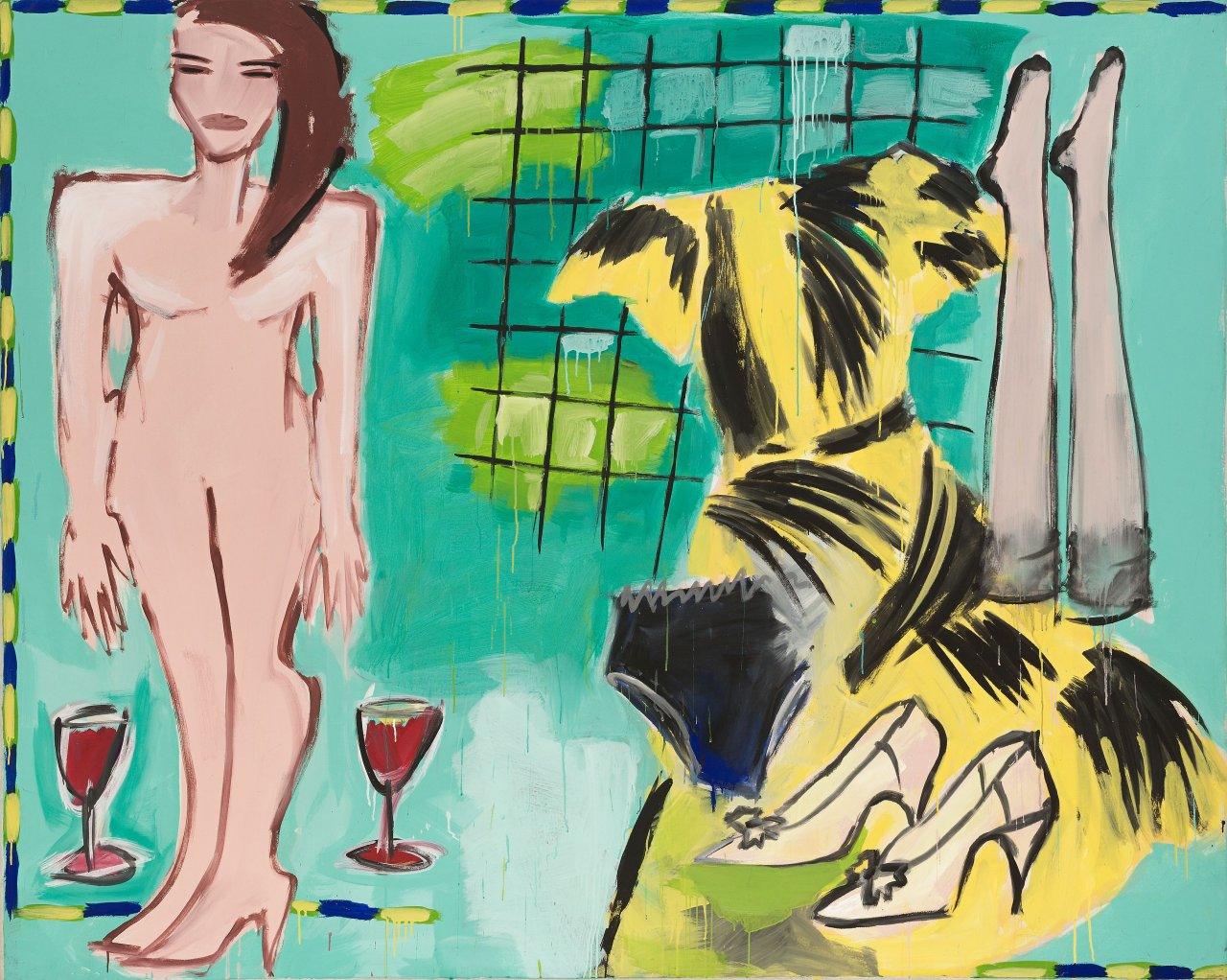 This picture shows the following artwork: Elvira Bach. ”Modell Fiorella”. 1981.