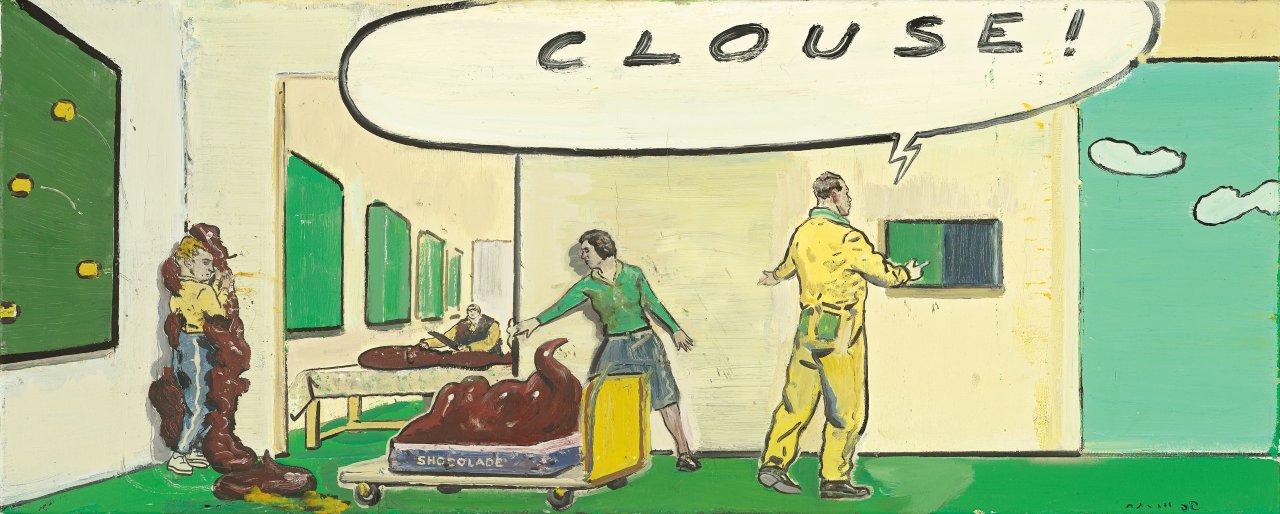 Auf diesem Bild ist das folgende Kunstwerk zu sehen: Neo Rauch. „CLOUSE!“. 2000.