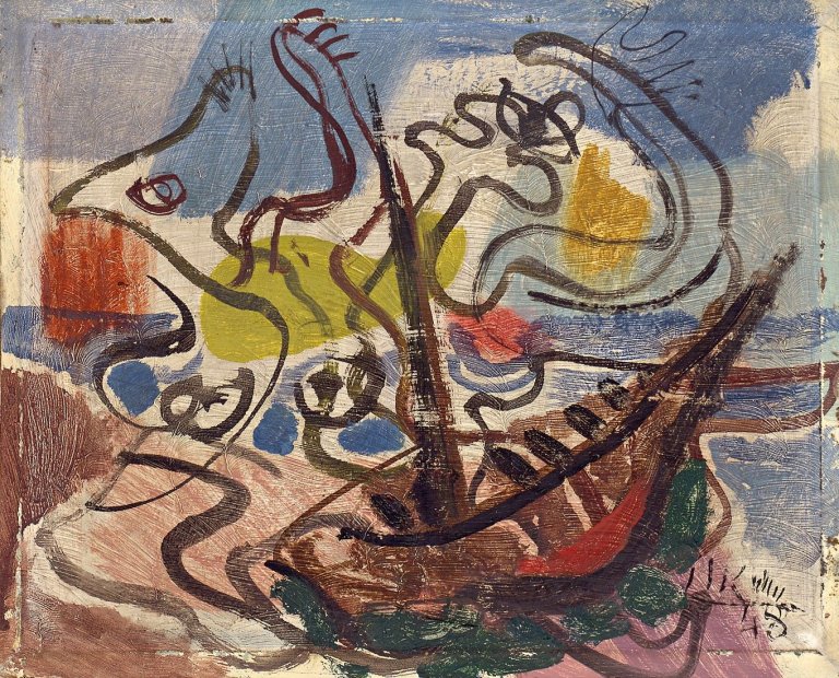 Auf diesem Bild ist das folgende Kunstwerk zu sehen: Hans Kuhn. Ohne Titel. 1948.