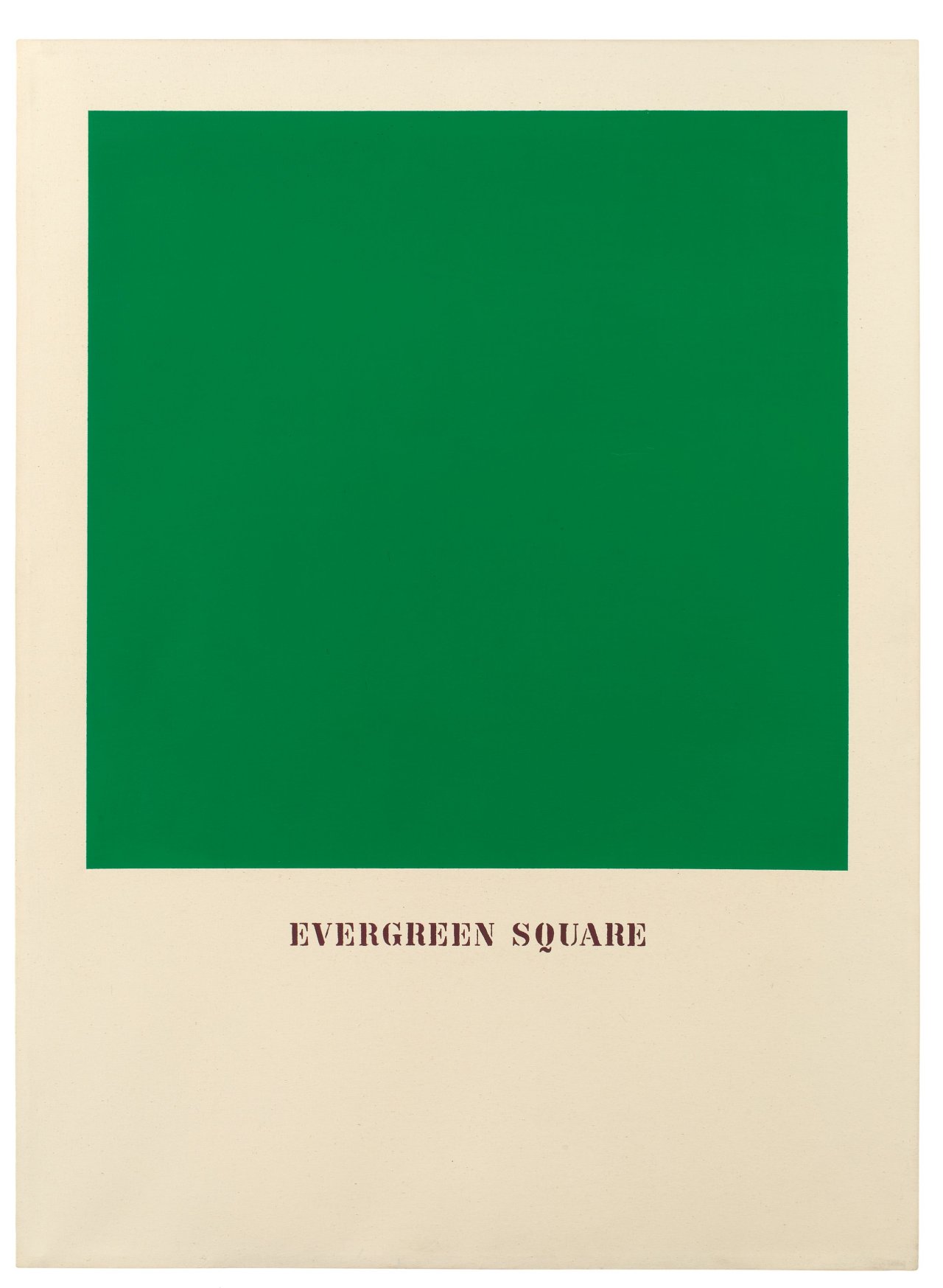 Auf diesem Bild ist das folgende Kunstwerk zu sehen: Endre Tót. „EVERGREEN SQUARE“. 1973–87.