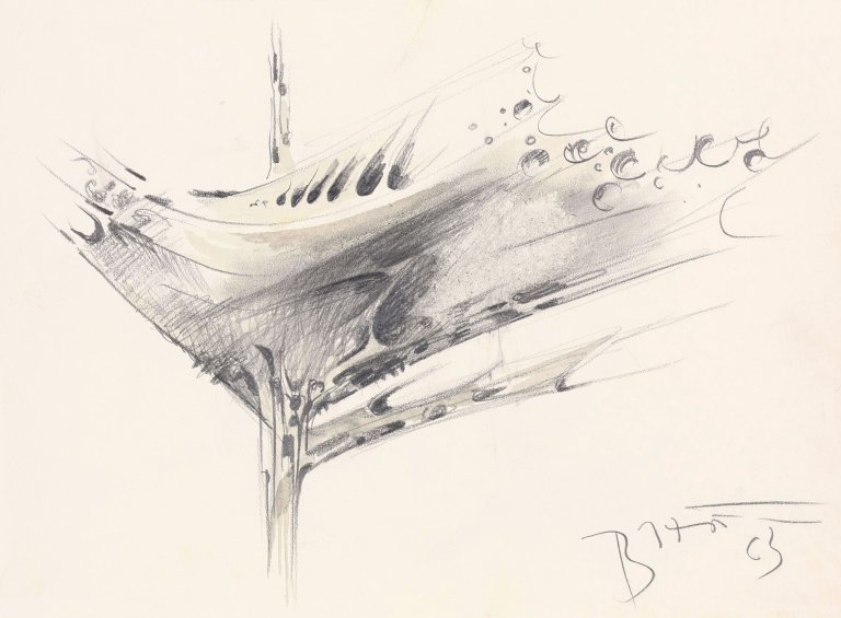 Auf diesem Bild ist das folgende Kunstwerk zu sehen: Bernhard Heiliger. Ohne Titel. 1963.