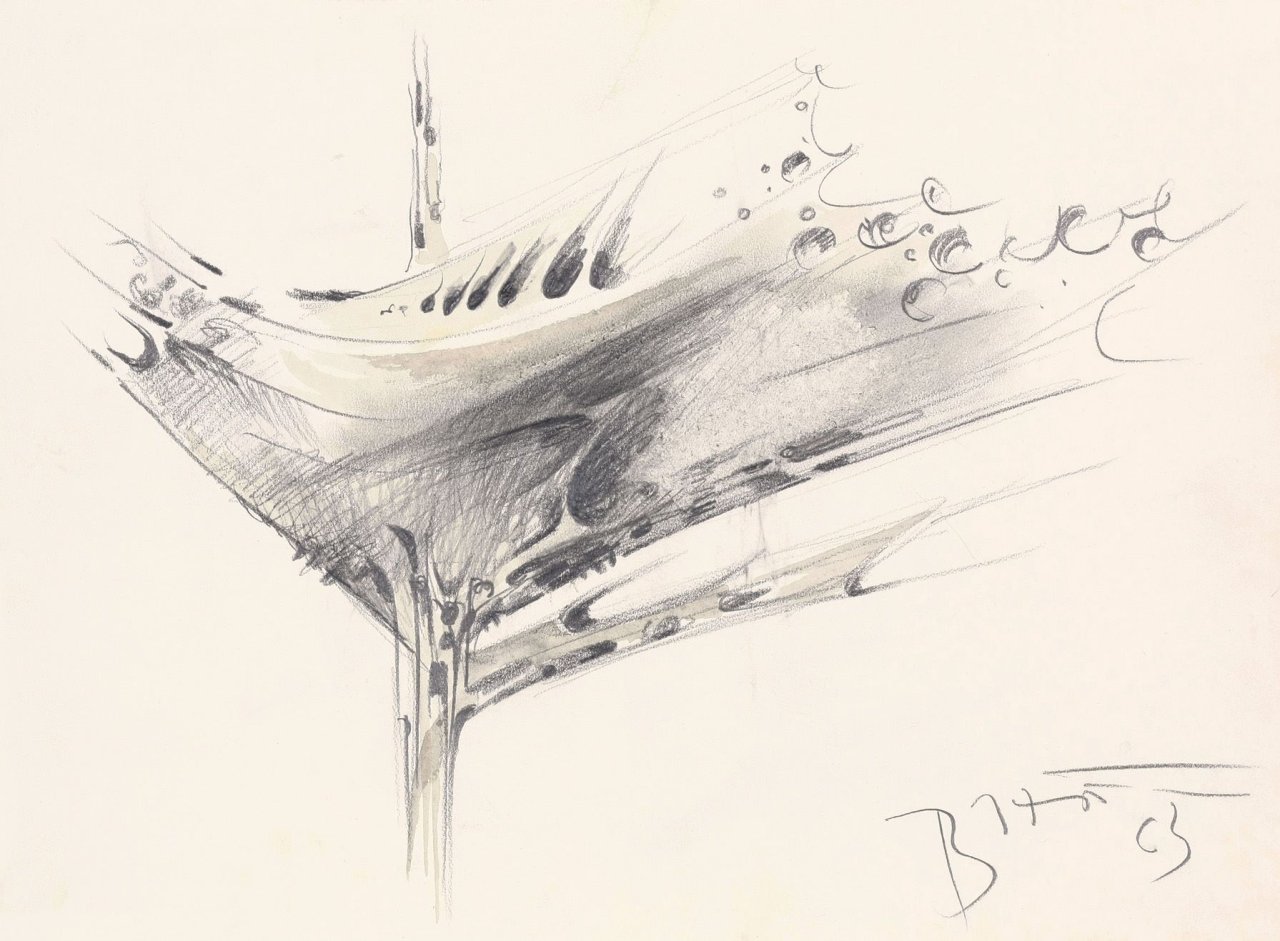 This picture shows the following artwork: Bernhard Heiliger. Untitled. 1963.