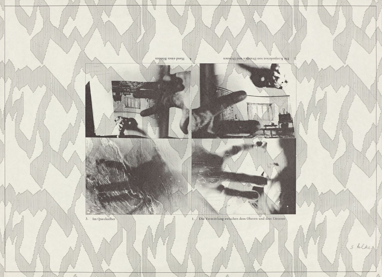 This picture shows the following artwork: Sigmar Polke. „Hände (Die Vermittlung zwischen dem Oberen und dem Unteren)“. 1973.