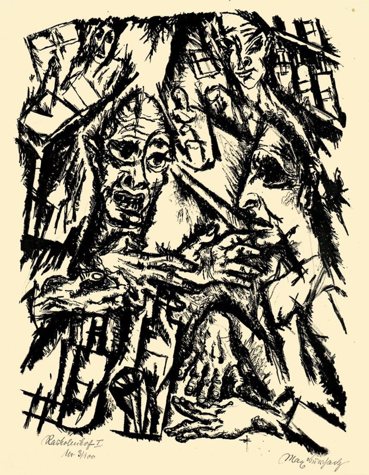 This picture shows the following artwork: Max Burchartz. „Raskolnikoff“. 1919.