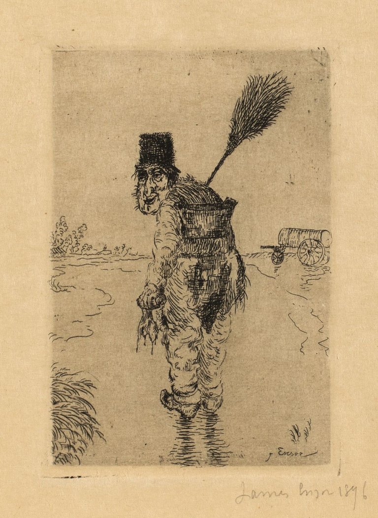 Auf diesem Bild ist das folgende Kunstwerk zu sehen: James Ensor. „Le vidangeur“. 1896.