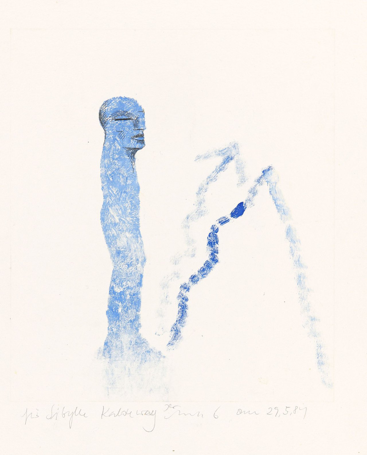 This picture shows the following artwork: Horst Antes. Untitled. 1989.