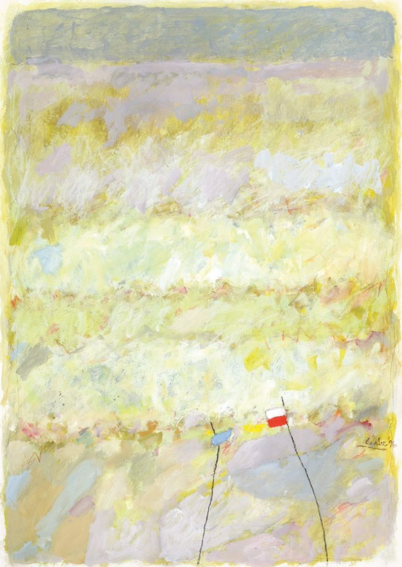 Auf diesem Bild ist das folgende Kunstwerk zu sehen: Hans Laabs. „Helles Licht“. 1996.