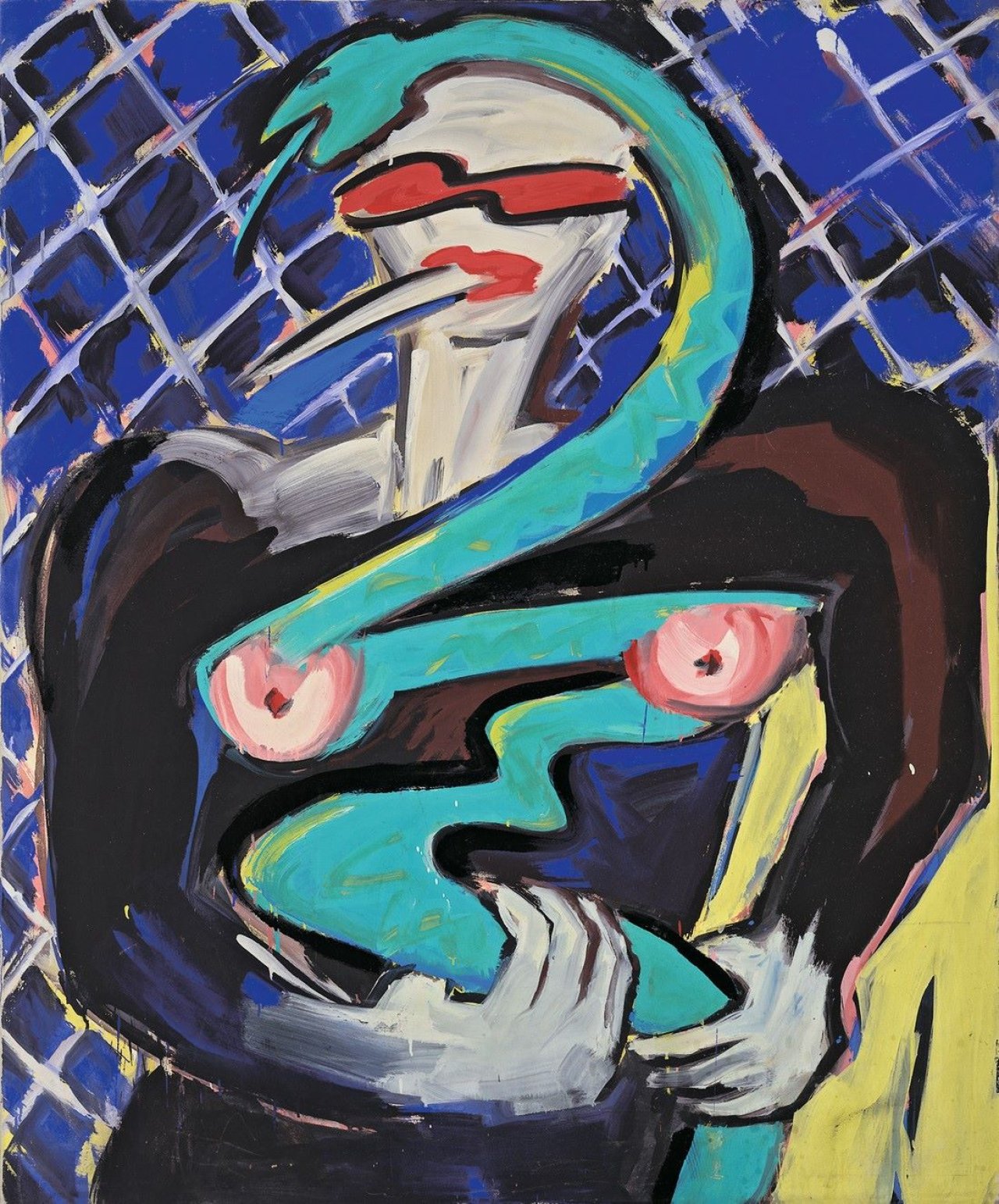 This picture shows the following artwork: Elvira Bach. Ich bin nicht gut, ich bin nicht böse. 1983.
