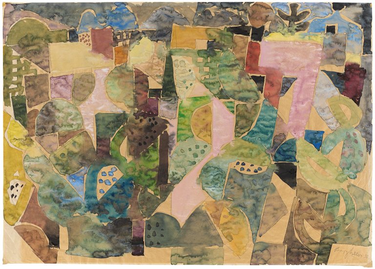 Auf diesem Bild ist das folgende Kunstwerk zu sehen: Eduard Bargheer. „Opuntien und Mauern“. 1951.