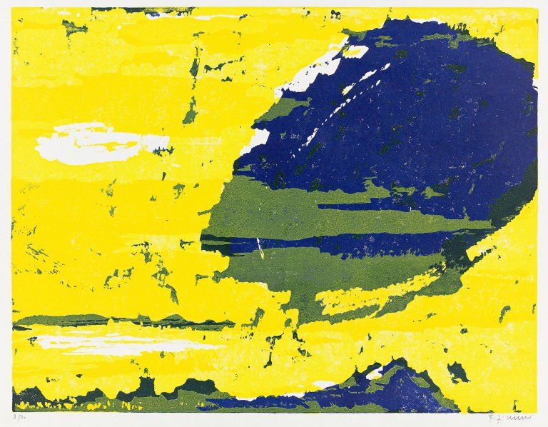 Auf diesem Bild ist das folgende Kunstwerk zu sehen: Bernd Zimmer. „Himmel. Wolke“ / „Heinrich Heine“. 1993/1997.