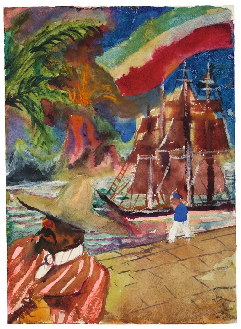 Auf diesem Bild ist das folgende Kunstwerk zu sehen: Otto Dix. „Mexiko“. 1923.