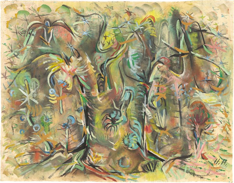 Auf diesem Bild ist das folgende Kunstwerk zu sehen: Hannah Höch. „Der Baum“. Um 1940.