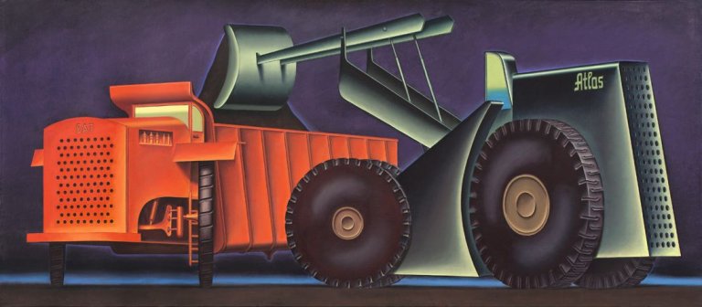 This picture shows the following artwork: Konrad Klapheck. „Im Zeitalter der Gewalt I“. 1994.