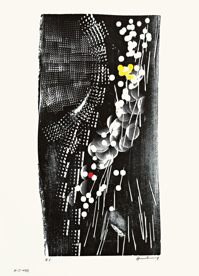 Auf diesem Bild ist das folgende Kunstwerk zu sehen: Hans Hartung. „H 1973 - 5“. 1973.