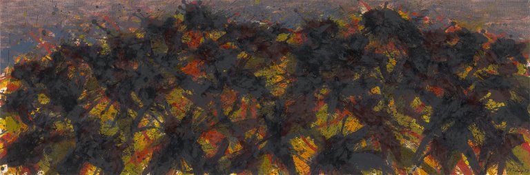 Auf diesem Bild ist das folgende Kunstwerk zu sehen: Max Uhlig. „Arbres au Aout“. 1999.