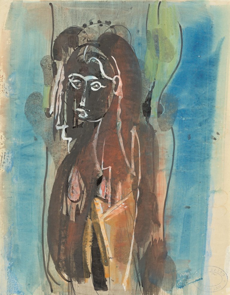 Auf diesem Bild ist das folgende Kunstwerk zu sehen: César Klein. „Junges Mädchen“. Um 1945.