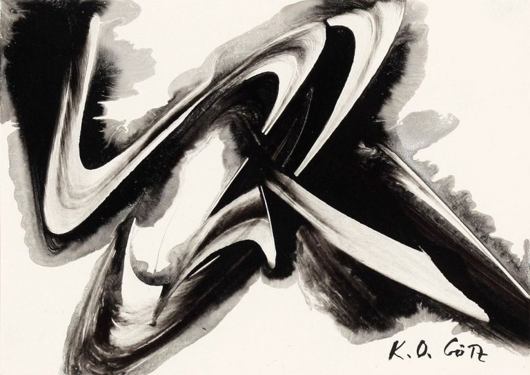 Auf diesem Bild ist das folgende Kunstwerk zu sehen: Karl Otto Götz. Ohne Titel. 1977.