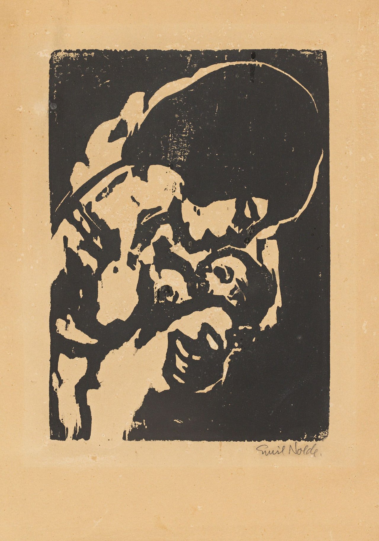 This picture shows the following artwork: Emil Nolde. „Junge Mutter“. 1917.