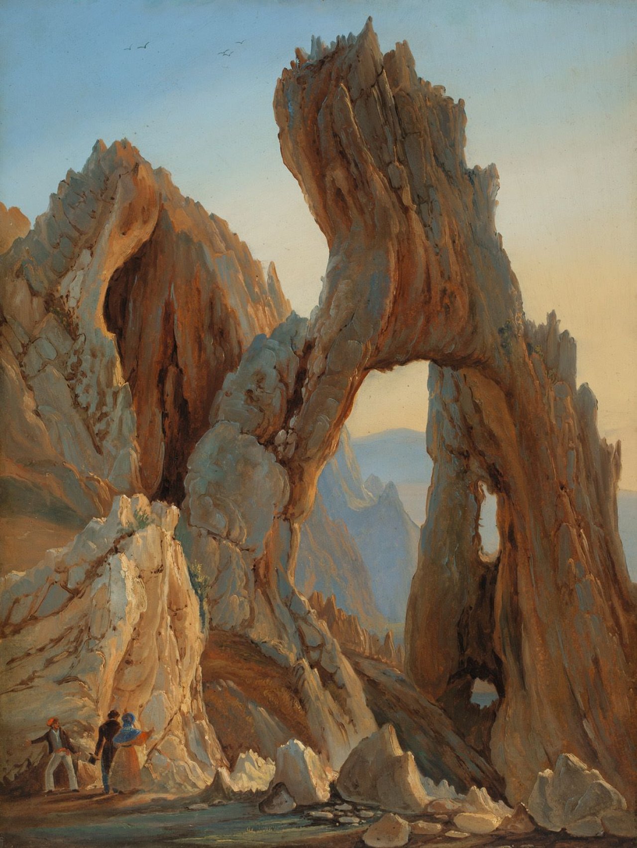 Auf diesem Bild ist das folgende Kunstwerk zu sehen: Thomas Fearnley. Arco naturale, Capri. Um 1833.