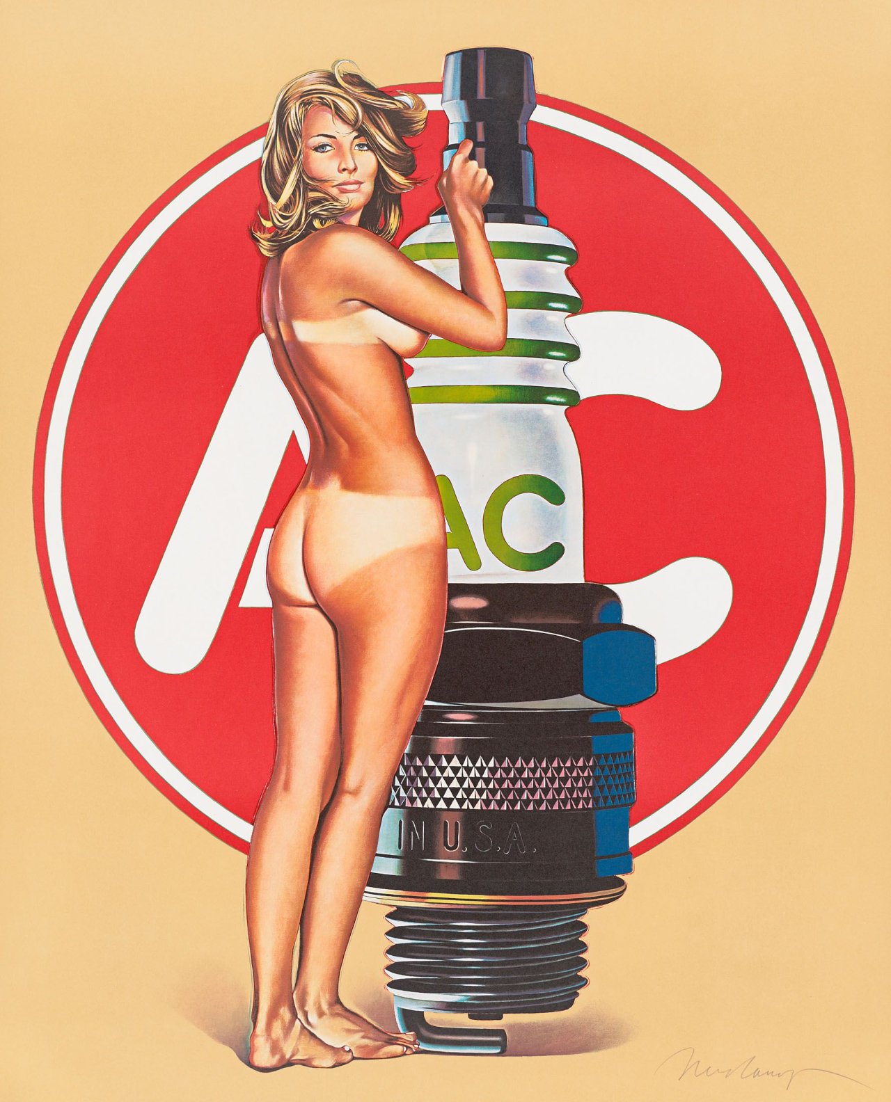 Auf diesem Bild ist das folgende Kunstwerk zu sehen: Mel Ramos. „A.C. Annie“. 1972.