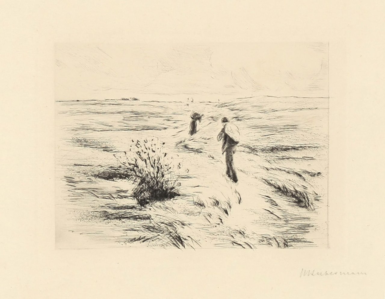 This picture shows the following artwork: Max Liebermann. „In den Dünen“. 1896.