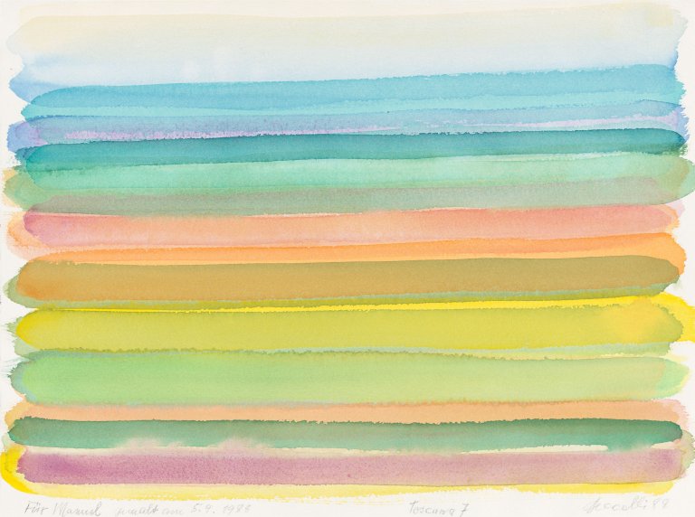 Auf diesem Bild ist das folgende Kunstwerk zu sehen: Johannes Geccelli. „Toscana 7“. 1988.