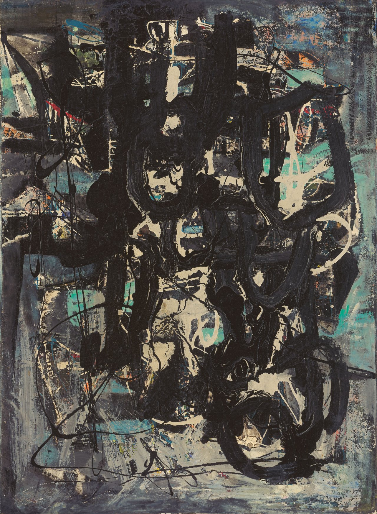 Auf diesem Bild ist das folgende Kunstwerk zu sehen: Hans Staudacher. Ohne Titel. 1958.