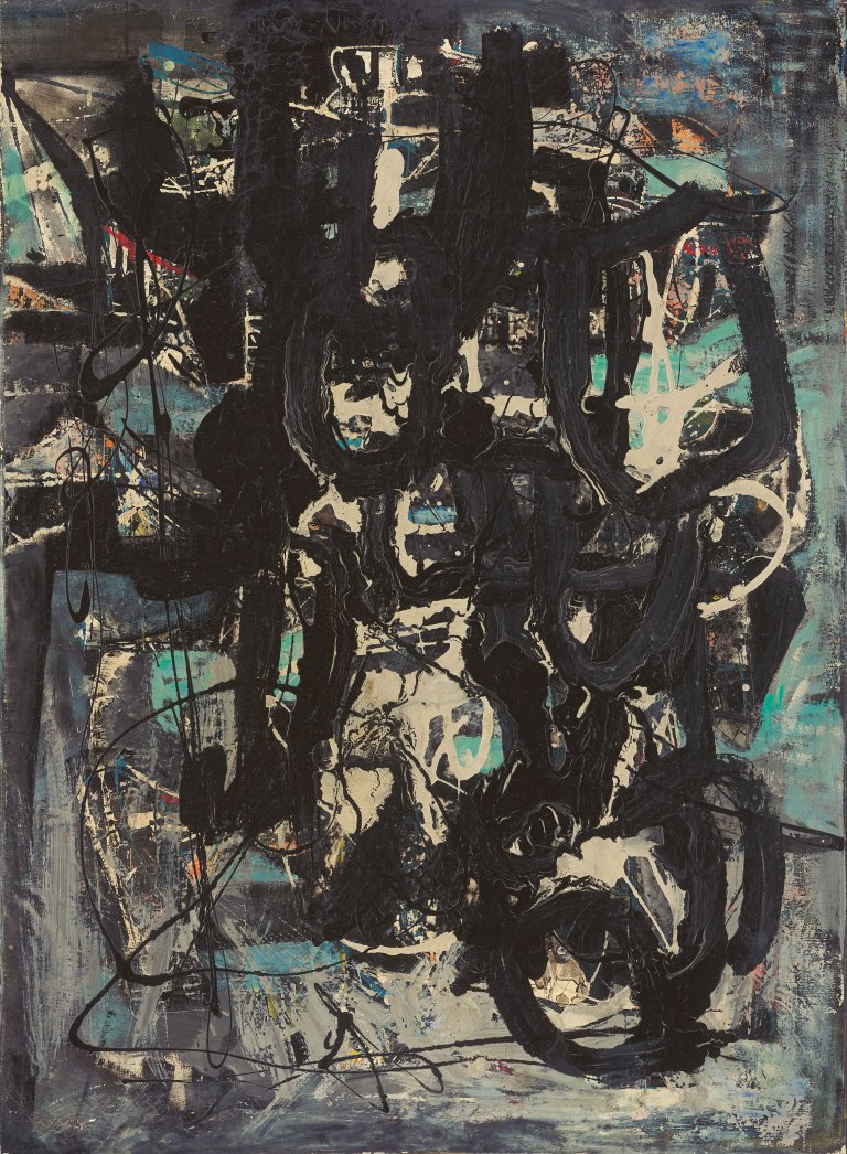 Auf diesem Bild ist das folgende Kunstwerk zu sehen: Hans Staudacher. Ohne Titel. 1958.