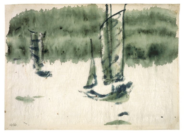 This picture shows the following artwork: Emil Nolde. „Dschunken“. 1913.