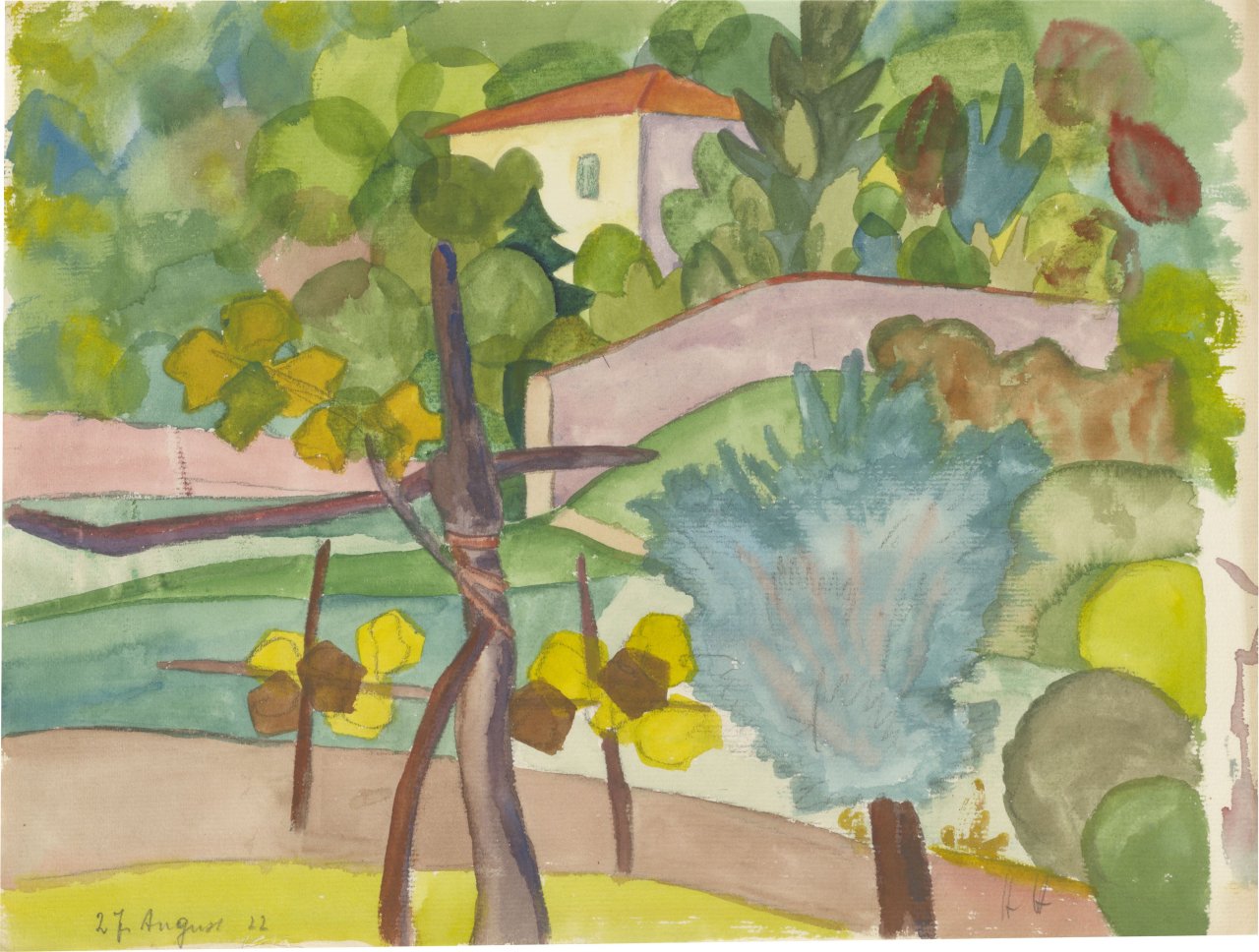 Auf diesem Bild ist das folgende Kunstwerk zu sehen: Hermann Hesse. Ohne Titel (27. August 22). 1922.