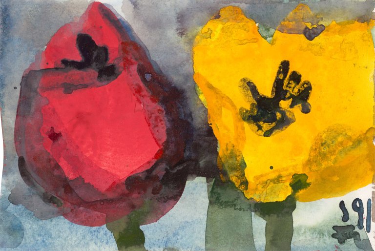 Auf diesem Bild ist das folgende Kunstwerk zu sehen: Klaus Fußmann. Tulpen. 1991.