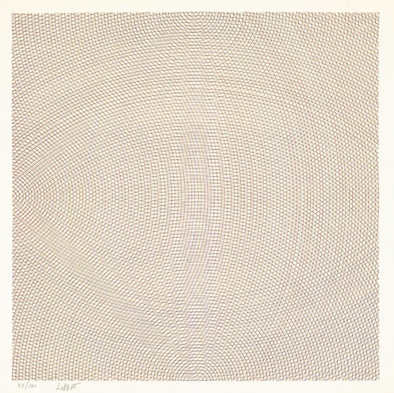 Auf diesem Bild ist das folgende Kunstwerk zu sehen: Sol LeWitt. „Arcs from Corners & Sides“. 1972.
