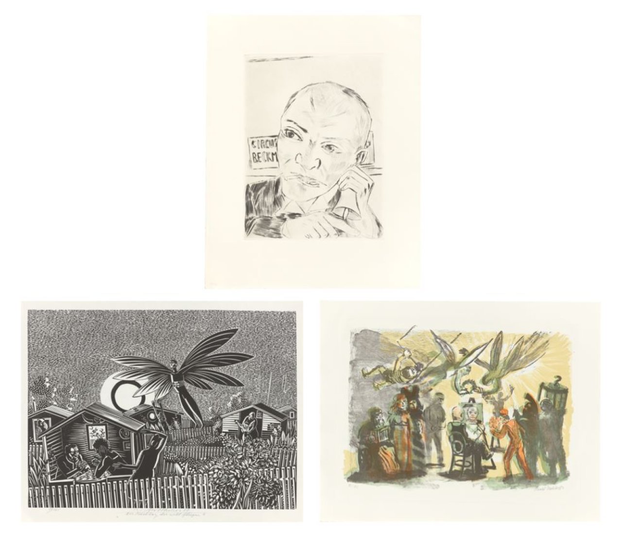 Auf diesem Bild ist das folgende Kunstwerk zu sehen:  Mappenwerk. „Für Max Beckmann zum 12. Februar 1984“. 1984.