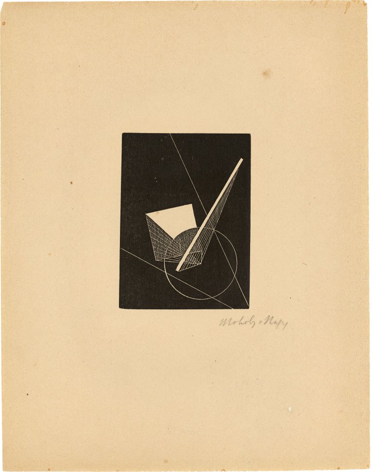 Auf diesem Bild ist das folgende Kunstwerk zu sehen: László Moholy-Nagy. Kreis und Flächen. 1922.